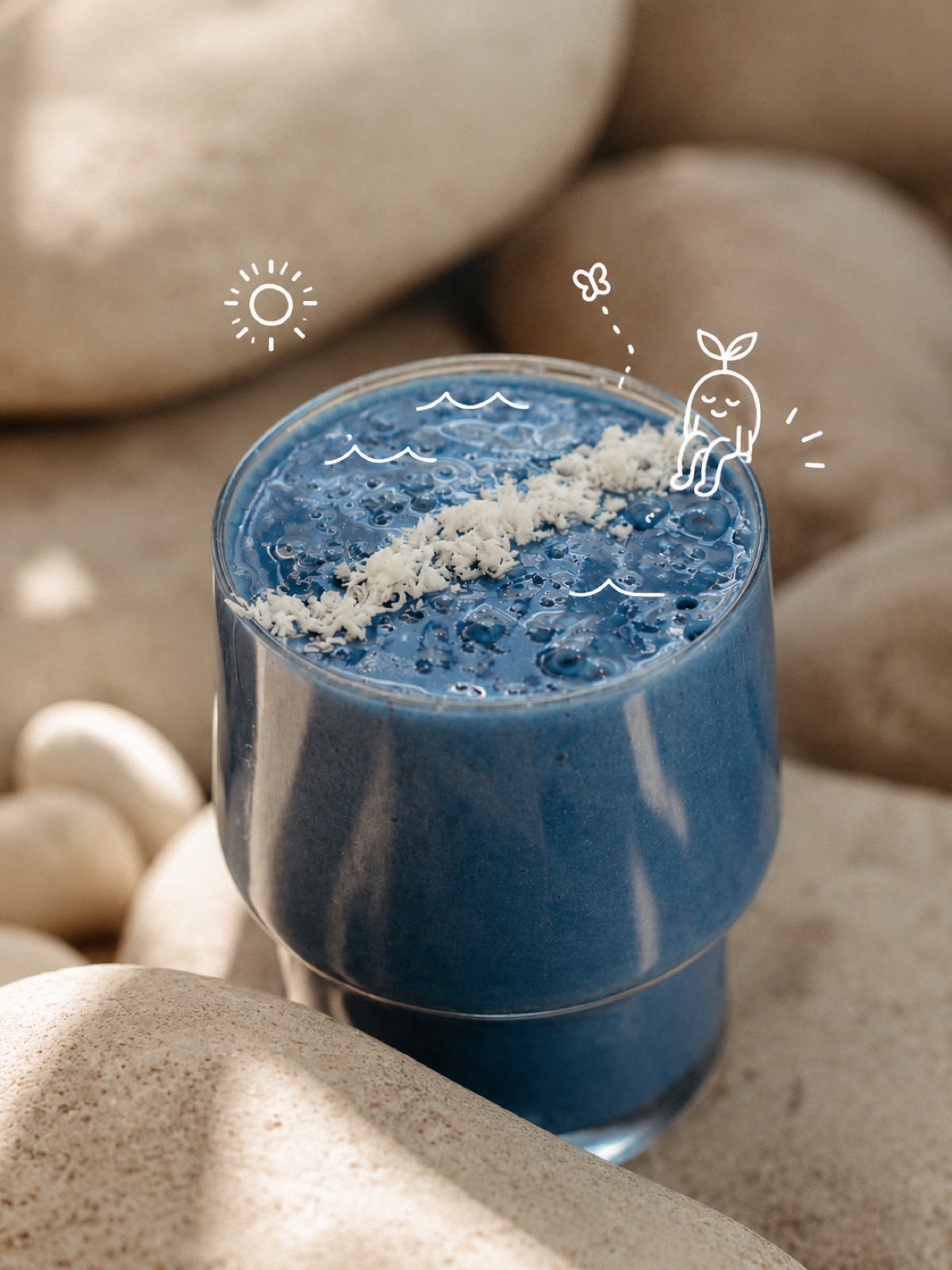 A blue spirulina smoothie
